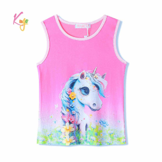 Dívčí tílko s jednorožcem Kugo BC2392 světle růžové